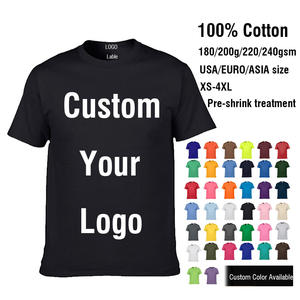 Wholesale Cheap Short Custom Printed Solid Pattern Blank T-Shirt Knitted Fabric Promotional Election Campaign Tee Blank T-Shirt