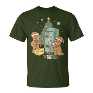 Maglietta Hvac Gingerbread Christmas Technician per divertimento durante le vacanze - Product Image 3