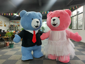 Funtoys Bouche de <span class=keywords><strong>saucisse</strong></span> géante gonflable Monstre Hu-ggy Wuggi <span class=keywords><strong>Costume</strong></span> de mascotte Coquelicot Ours Fursuit en peluche Publicité Marche 2m/2.6m - Product Image 5