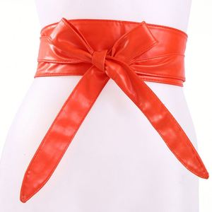 Ceintures élastiques colorées <span class=keywords><strong>pour</strong></span> <span class=keywords><strong>robe</strong></span>, ceintures larges style corset <span class=keywords><strong>pour</strong></span> femme avec grands nœuds, accessoires de corset, <span class=keywords><strong>bleu</strong></span> <span class=keywords><strong>marine</strong></span> coréen - Product Image 4