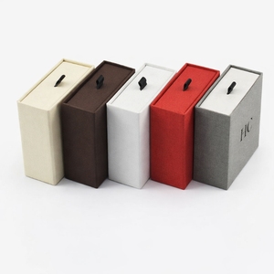Boîte à bracelet de luxe personnalisée, boîte cadeau rigide avec tiroir, insert en velours, estampage à chaud, logo personnalisé, vente en gros - Product Image 5