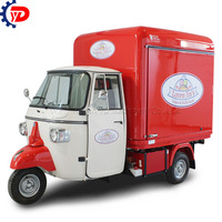 Tricycle électrique Chariot de traiteur Vendeur Piaggio Ape Taco Hamburger Cookies Pommes de terre Chips Food Van Camion mobile à vendre