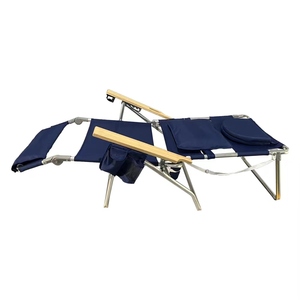 Kejie Multifunctional Portable <b>Folding</b> Aluminum Frame Modern Design Beach Chair with Recliner for Outdoor Use - Product Image 3