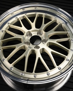 Jantes BZY forgées sur mesure 2 pièces, design <span class=keywords><strong>LM</strong></span>, finition or brossé, lèvres polies, concaves profondes, 5x112 5x120 pour BMW M2 M3 M4 F80 F82 F87 G20 M340i - Product Image 3