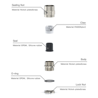 Presse-étoupe NPT basse tension Hoonsun en laiton nickelé, étanche IP68, certifié CE, tailles M12-M63, -40°C~100°C pour usage industriel
