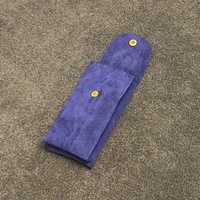 Sacs à bouton-pression avec logo personnalisé Pochette et boîte à bijoux en microfibre Boîte à bijoux personnalisée bleue de luxe avec sac Boîte à bijoux en velours