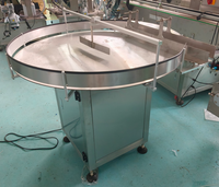 Edelstahl 800mm Durchmesser Runder Flaschen-Drehtisch Zuführmaschine Akkumulations-Drehtisch Entwirrmaschine