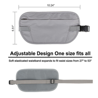 YOUK Ceinture porte-monnaie RFID, portefeuille de voyage antivol, pochette discrète ultra-fine pour passeport, organisateur sous-vêtements pour homme
