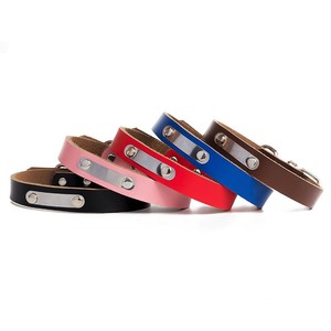 Collar de piel holesale para perro, etiqueta gruesa para grabar - Product Image 3