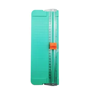 Office Custom Logo 10 Sheets A5 Office Mini Manual Rotary Paper Cutter Trimmer With Pull Out Ruler For Paper Cut