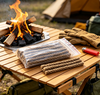 Allume-feu en jute en gros pour usine, allumeur portable Easylight pour camping, barbecue, randonnée et survie en extérieur