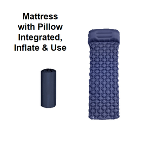 Matelas gonflable en nylon 40D avec revêtement TPU, pompe à pied intégrée, pour tente, randonnée <span class=keywords><strong>et</strong></span> trekking - Product Image 5