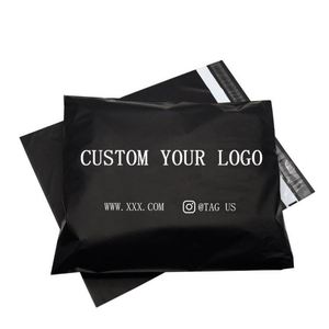 Custom Design Eco-Friendly Compostable Poly Biodegradable Mailer Black Matte Polymailer Plastic Shipping <b>Envelope</b> Poly Bags - Product Image 1