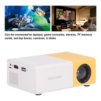 Ihomemix Mini projecteur YG300 LCD extérieur Home cinéma Led haut-parleurs intégrés projecteur interface multimédia haute définition