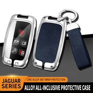 Funda protectora de alta <span class=keywords><strong>calidad</strong></span> para llave de coche, cubierta protectora de cuero de aleación de Zinc para Jaguar Xf Xj Xe Xjl C-x16 X250 f-pace Lr4 - Product Image 2