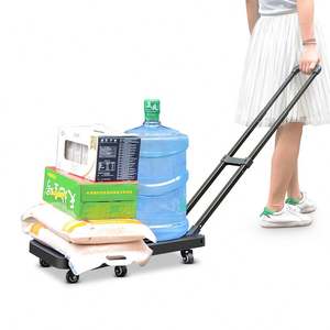 Chariot à main pliable Tianyu à 6 roues, capacité de 440 lb, chariot à bagages robuste, chariot utilitaire, chariot à plateforme - Product Image 6