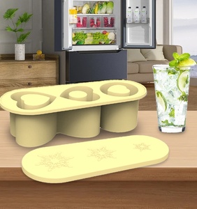 Riutilizzabile in Silicone fai da te a forma di cuore a casa strumento per creare blocchi di ghiaccio facile da rilasciare Logo personalizzato in Silicone cubo di congelamento stampi per ghiaccio - Product Image 2