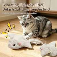 Jouet pour chat en peluche super doux, rechargeable, mignon et classique, avec chargement Type C, mouvements aléatoires, anti-ennui, résistant aux morsures multiples