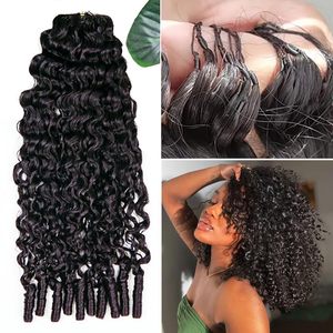 Extensiones de Cabello Humano Remy Afro Rizado Birmano con Micro Anillas Pre-Enlazadas, Ondulado Natural, de Una Sola Capa, 14-28 Pulgadas, 1 Paquete de 50g, Invisible - Product Image 6