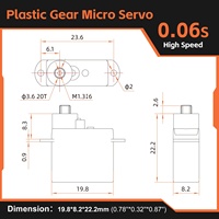 Servomoteur sub-micro Kpower P0037 3.7g, haute vitesse 0.07s, pour avion RC, drone, planeur, servomoteur ultra fin