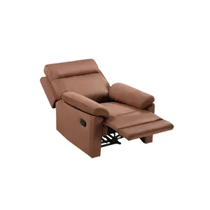 Moderne Meubels Lounge Woonkamer Bruin Stof Fauteuil Leathaire Slaapbank