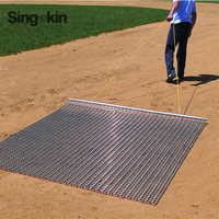 Tapis de dragage en treillis soudé en fil de fer galvanisé économique de marque SGK, 1,83 m x 0,46 m, à trous carrés, pour l'entretien des pelouses, le nivellement du sable et du gravier, fil de 3 mm