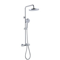 Ensemble de colonne de douche thermostatique en laiton noir mat pour salle de bain de design moderne pour Hotels-ZY-S05B