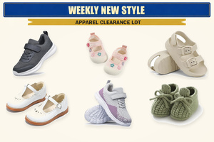 Lote Mixto Aleatorio al por Mayor de Zapatos para Niños y Niñas: Zapatillas Sin Cordones, Sandalias, Mocasines, Zapatos de Lona y Tenis - Suministro a Granel - Product Image 1