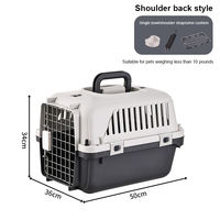 Cage de transport portable pour animaux de compagnie avec roues, chariot, cage de voyage en plastique, imperméable, légère, pour chiens et chats