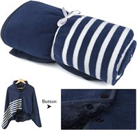 Couverture de cape châle polaire à carreaux 100% polyester à 2 couches personnalisée