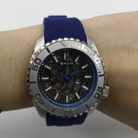 Reloj de pulsera SEILOCE de acero inoxidable con movimiento NH70, esfera hueca completa, cristal de zafiro, resistente al agua hasta 10BAR, caja transparente automática