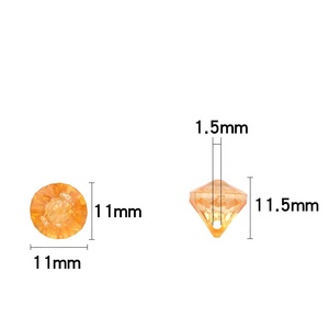 Cuentas sueltas acrílicas facetadas en forma de diamante/en forma de gota, cuentas colgantes transparentes para hacer collares Diy, fabricación de joyas - Product Image 6