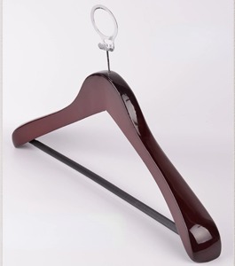 Wholesale Manufactory Hook Type Velvet Black <strong>Hanger</strong> Boutique Wooden <strong>Hangers</strong> With <strong>Clips</strong> - Product Image 4