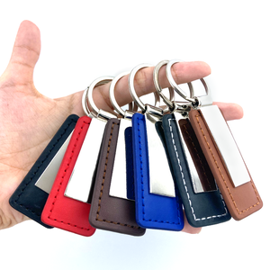 Bán buôn tùy chỉnh da móc chìa khóa kim loại Keychain nhà sản xuất thiết kế sang trọng vòng chìa khóa <span class=keywords><strong>Keyring</strong></span> Trống Tùy Chỉnh PU da Keychain - Product Image 4