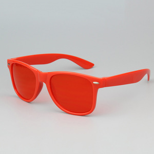 2024 logotipo personalizado UV400 gafas de sol de plástico regalos promocionales de moda púrpura para hombres mujeres PC Material rojo azul verde amarillo - Product Image 3