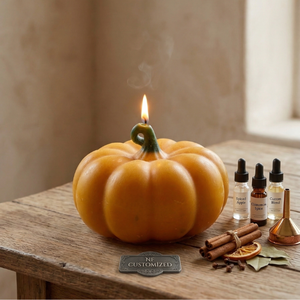 Vela Aromática de Calabaza Grande, Vela Decorativa de Cera de Soya Hecha a Mano con Forma de Calabaza Naranja para Decoración Otoñal del Hogar, Regalo NF - Product Image 1