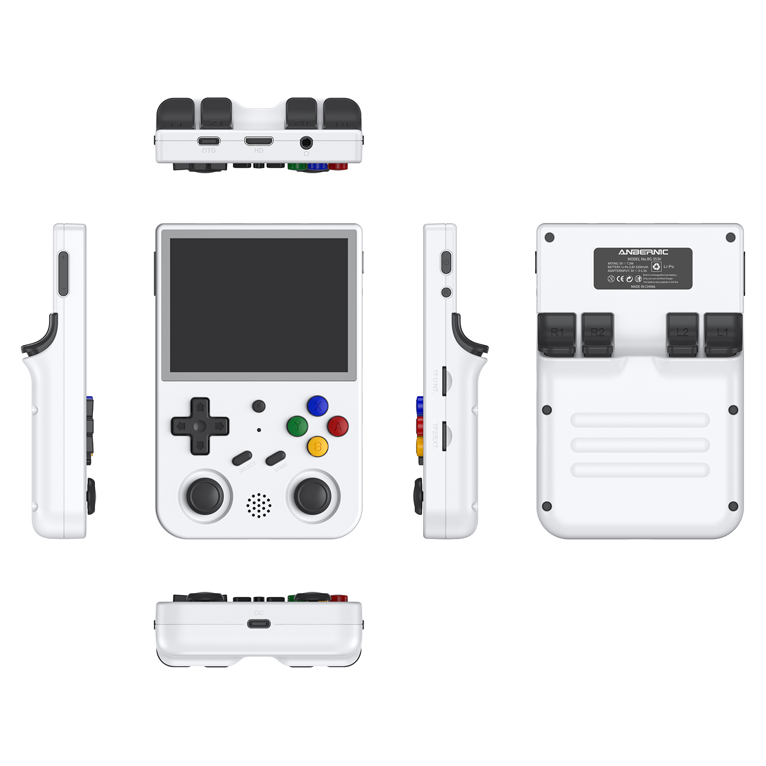 ANBERNIC RG353V 64GB Game Console Transparent Purple