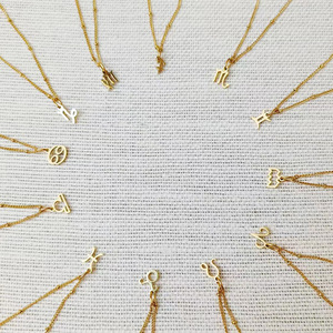 MECYLIFE Joyería Simple <span class=keywords><strong>Aries</strong></span> Horóscopo Símbolo Colgante Collar Bijoux Acier Inoxydable Encanto Collar del zodiaco de acero inoxidable - Product Image 4