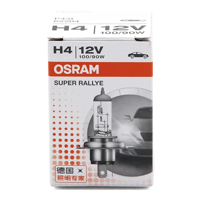 OSRAM 62204 H4 lampada 100/90W 12V faro lampadina alogena