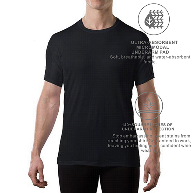 T-shirt homme col rond noir