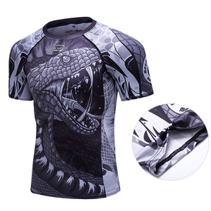 Compresión de manga corta de sublimación de ropa deportiva para <span class=keywords><strong>hombre</strong></span> de 3D Animal T Shirt - Product Image 5