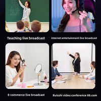 Caméra professionnelle 4K HD OEM avec écran vert en alliage d'aluminium, microphone externe pour TikTok, équipement de diffusion en direct