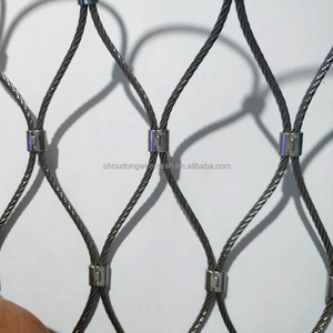 Filet de protection antichute en treillis métallique flexible en acier inoxydable à tissage uni, personnalisable, pour travaux en hauteur - Product Image 1