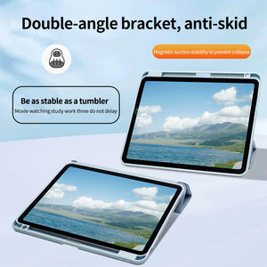 <span class=keywords><strong>Coque</strong></span> arrière en PU souple à trois volets violets pour <span class=keywords><strong>iPad</strong></span> Pro 11 [1ère génération] étui de protection en PU dur intelligent pour A1980 A1934 A2013 - Product Image 5