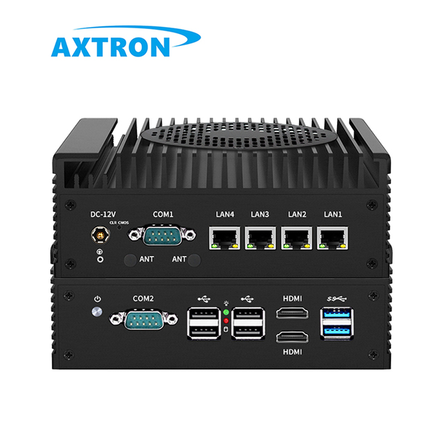 4 LAN 6 USB 2 COM N100 Linux Win11 Wifi 4G Industrial Mini Box PC with Intel N100 Rich IO Fanless AU & US Plug Compact Embedded
