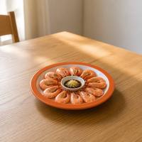 Bol en mélamine orange vif à large bord et centre blanc profond, qualité alimentaire, brillant, pour service, vente en gros OEM