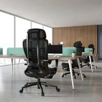 Nouvelle chaise de bureau ergonomique en maille pivotante à dossier haut de gamme de luxe au design avancé moderne pour le personnel