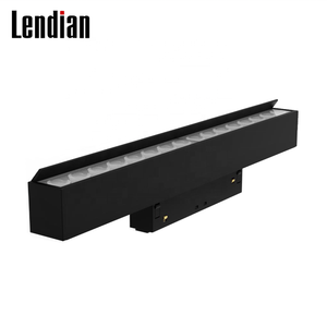 Aluminium intelligent 2 mètres 2.4g 30w Cri 95 2 fils musée connecteurs de couleur ultra minces en attente de boîte de rail de lumière d'inondation de voie magmatique - Product Image 1
