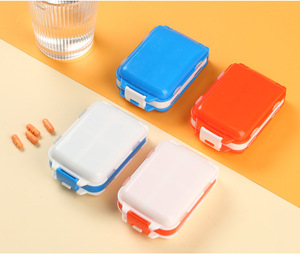 Mini boîte de rangement de <span class=keywords><strong>bijoux</strong></span> organisateur de médicaments en plastique voyage Portable petit carré quotidien Mini 7 compartiments - Product Image 5