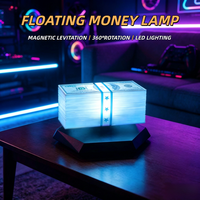 Lampe de table LED créative en forme de billet de banque flottant à lévitation magnétique, veilleuse design billet de dollar, décoration de bureau et de maison, cadeau
